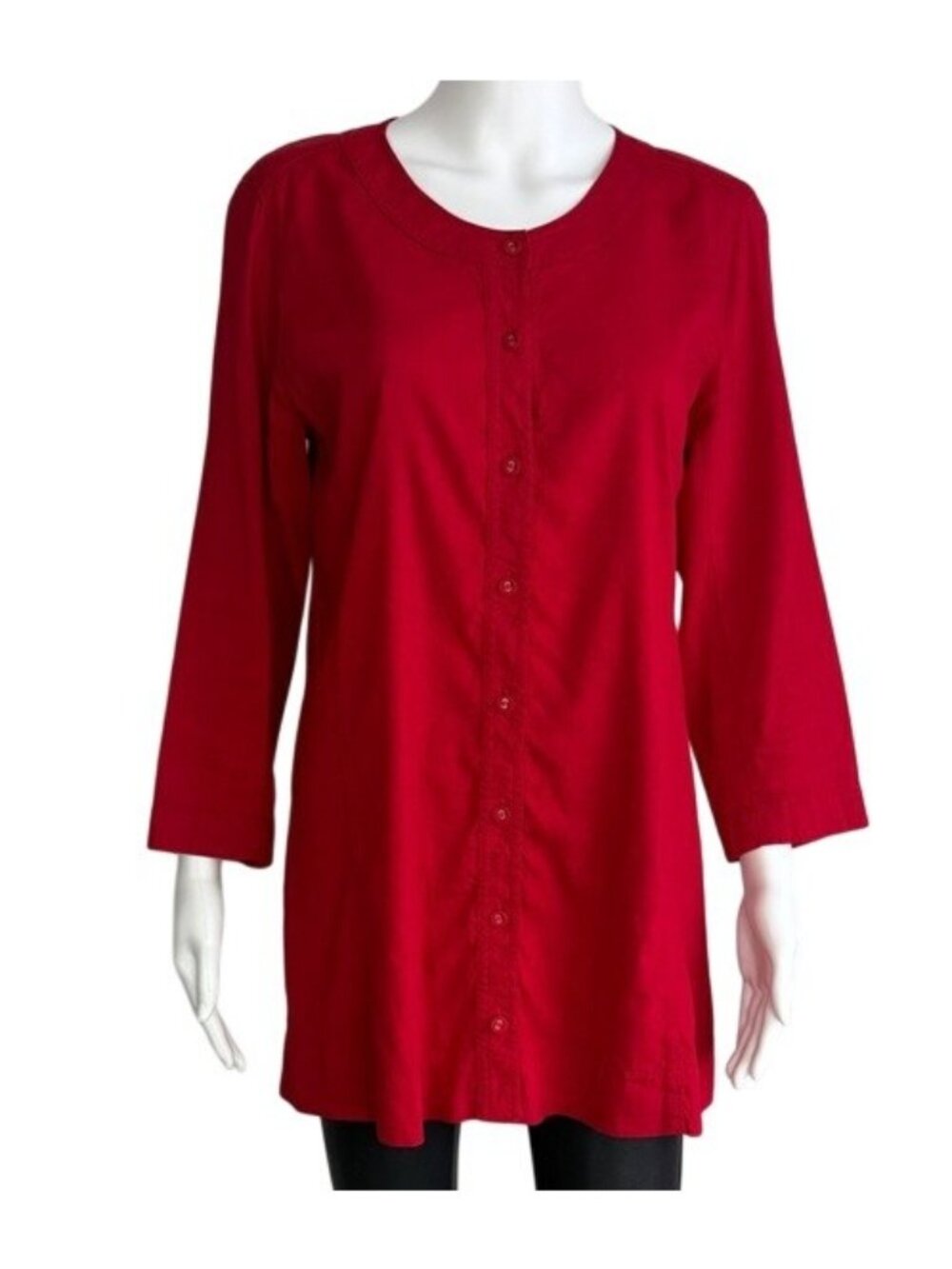Eileen Fisher Linen Blend Button Front Tunic – Size S